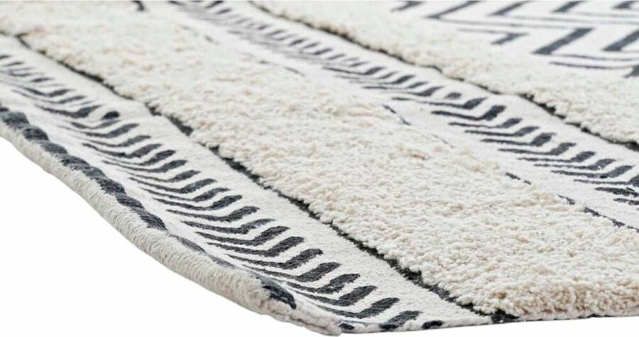 DKD Home Decor Tapijt Zwart Zig-zag Wit (120 x 180 x 0 7 cm)