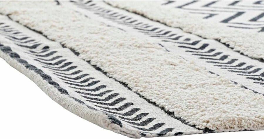 DKD Home Decor Tapijt Zwart Zig-zag Wit (160 x 226 x 0 7 cm)