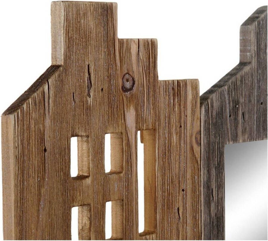 DKD Home Decor Tijdschriftenrek Wit Bruin Metaal Paulownia hout (57 x 10 x 40 cm)
