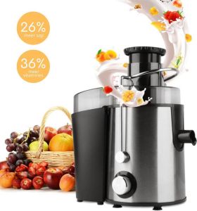 DKProducts Juicer Slowjuicer Verse fruit groente sapjes Juicer 800 watt Roestvrijstaal Zwart Black Friday Deal 2022
