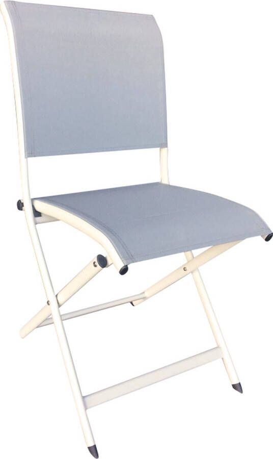 DKS Tuinstoel Liwerung inklapbaar aluminium textiel licht grijs campingstoel klapstoel