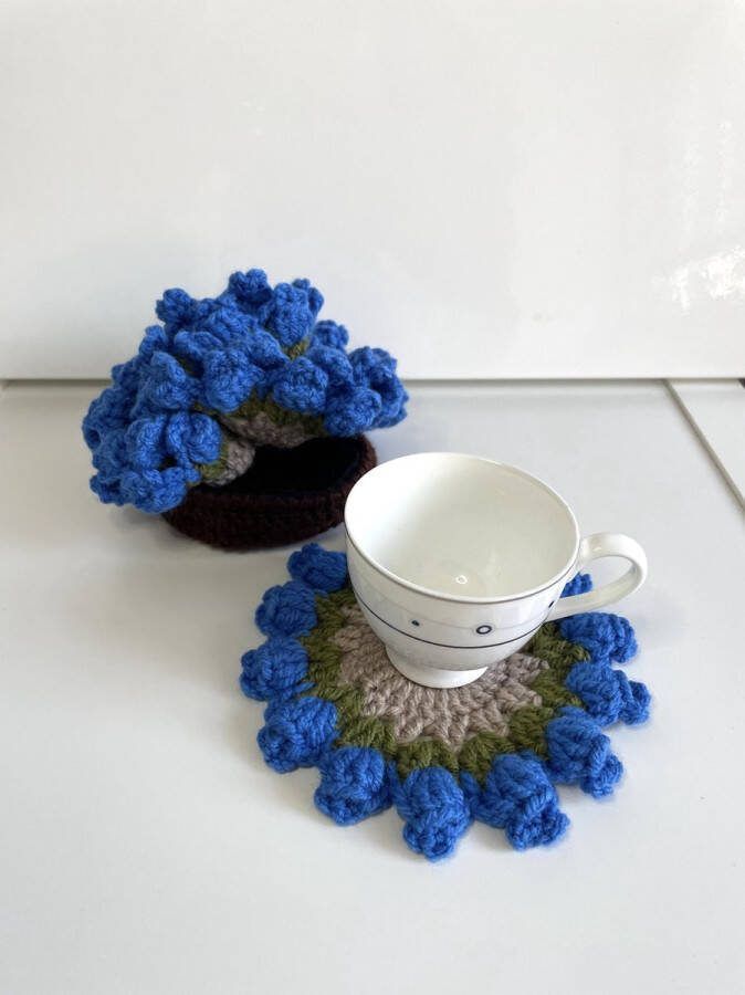 DLTS.design Flower pot onderzetter 4 stuks Blauw