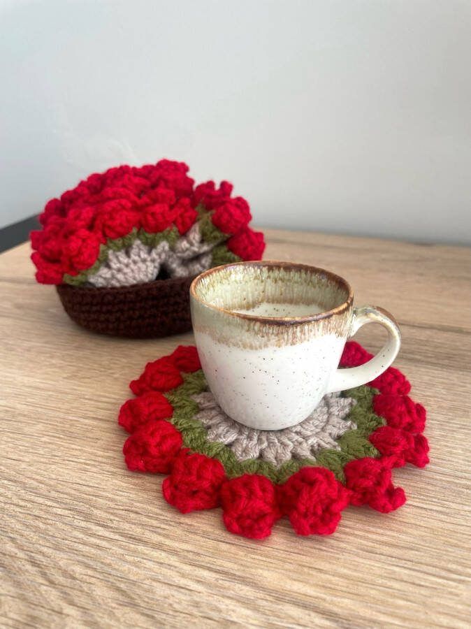 DLTS.design Flowerpot onderzetter Red 4 stuks