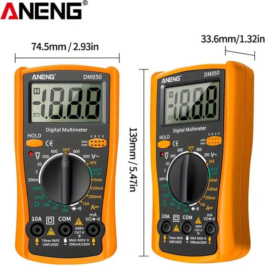 DM850 Automatische Professionele Digitale Multimeter 1999