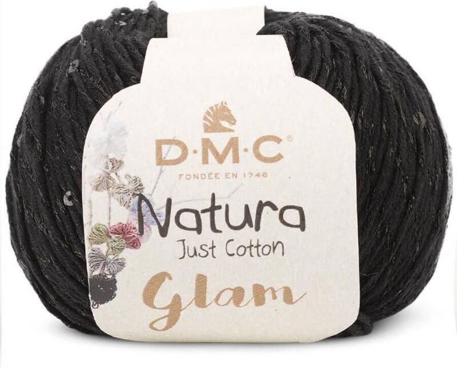 DMC D.M.C. Natura Glam zwart 11 Just Cotton PAK MET 10 BOLLEN a 50 GRAM