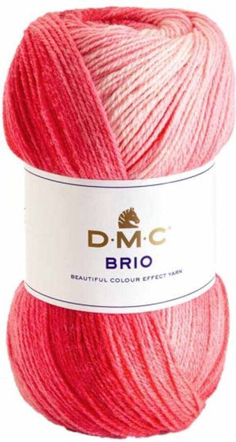 DMC Haakpakket deken (92cmx122cm) en kussen (49cmx30cm)-roze-412