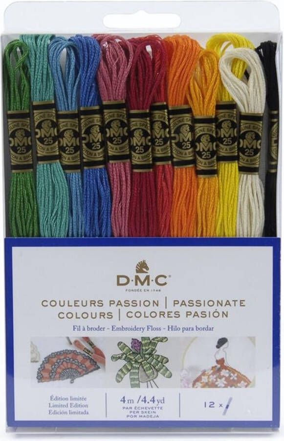 DMC | Passionate Colours | Mouliné Pack | Borduren | Borduurgaren | Splijtzijde | 12 x