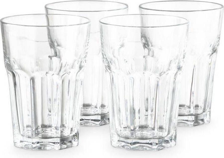 Excellent Houseware Longdrinkglas Transparant 360 ml | 4 stuks