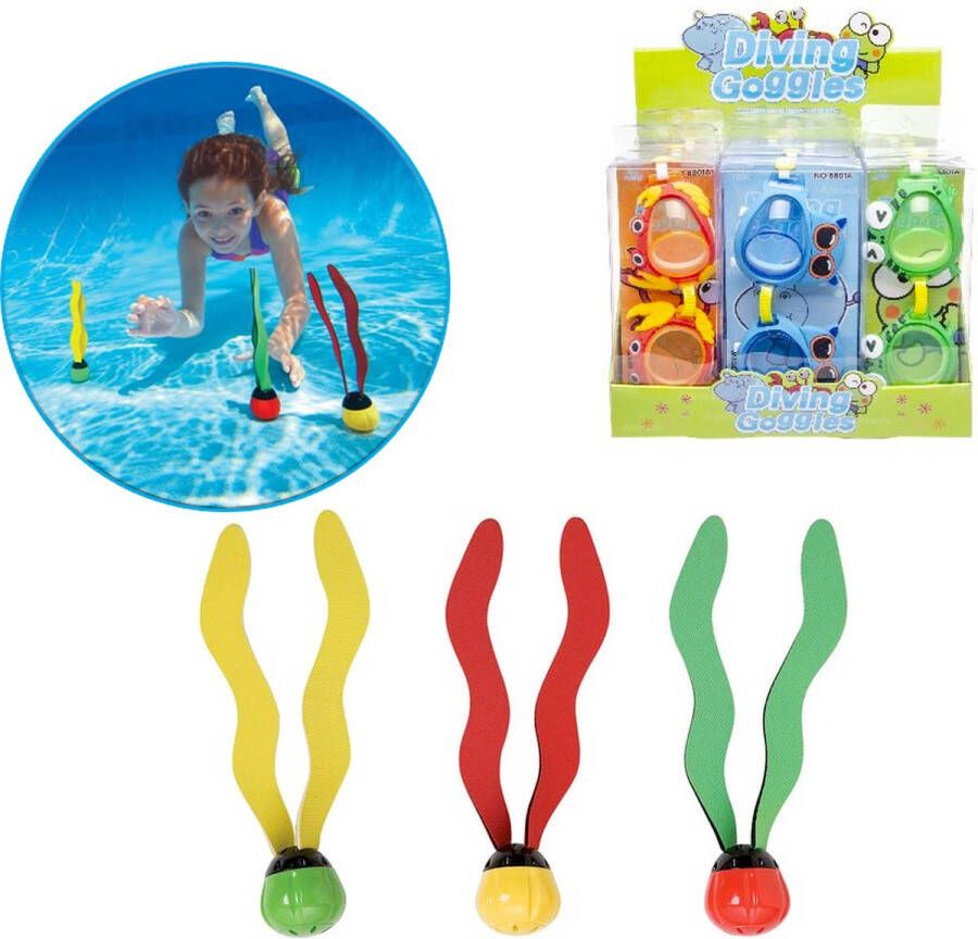 Dobeno Duikbril voor kinderen Duikstaafjes Duikspeelgoed set Educatief Zwemspeelgoed