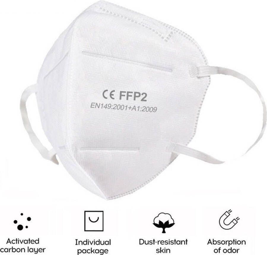Dockler FFP2 30 stuks Wit Niet Medisch Mondkapje Medische Mondkapjes Medisch Mondmasker Medische Mondmaskers Medical Face Masks