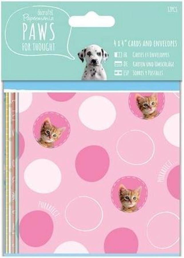 Docraft 4 x 4 Inch Kaarten & Enveloppen Paws for Thought