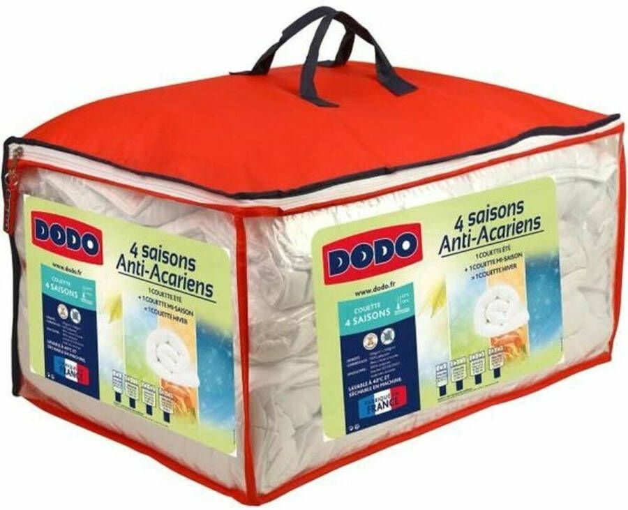 Dodo Toys DODO Anti-mijt 4 seizoenen dekbed 220 x 240 cm Wit