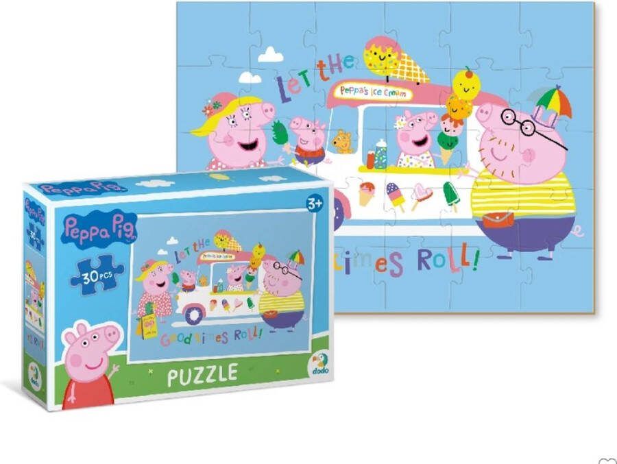 Dodo Toys PROMOTIEPAKKET 2 X Peppa Pig Puzzel 60 stukjes 23x32 cm Peppa Pig speelgoed 4+ Kinderpuzzel 4 jaar