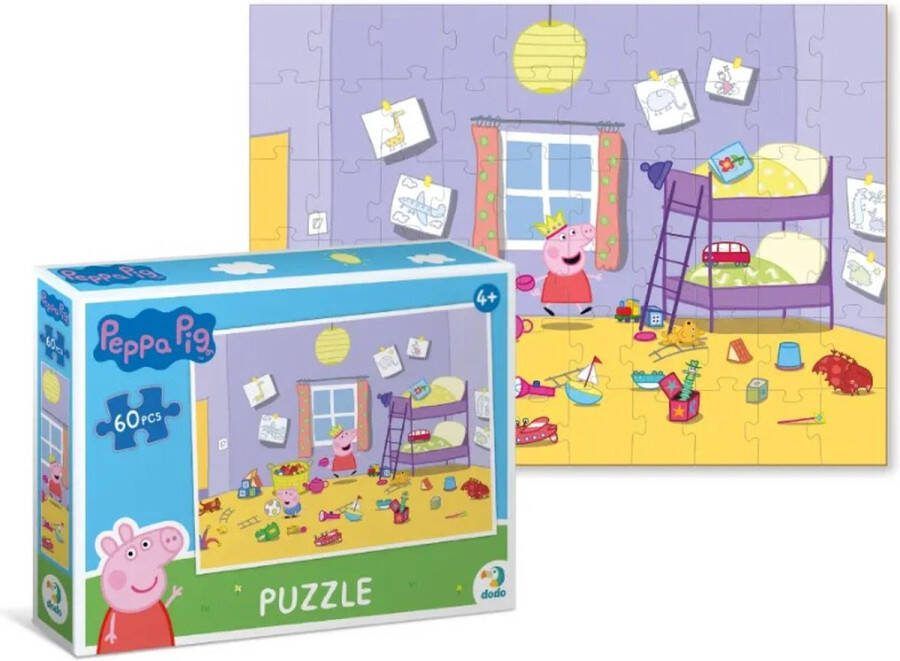 Dodo Toys Peppa Pig Puzzel 60 stukjes 23x32 cm Peppa Pig speelgoed 4+ Kinderpuzzel 4 jaar