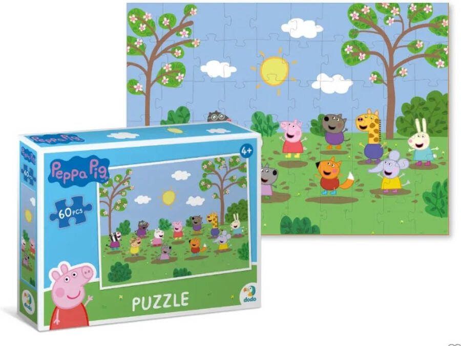 Dodo Toys Peppa Pig Puzzel 60 stukjes 23x32 cm Peppa Pig speelgoed 4+ Kinderpuzzel 4 jaar