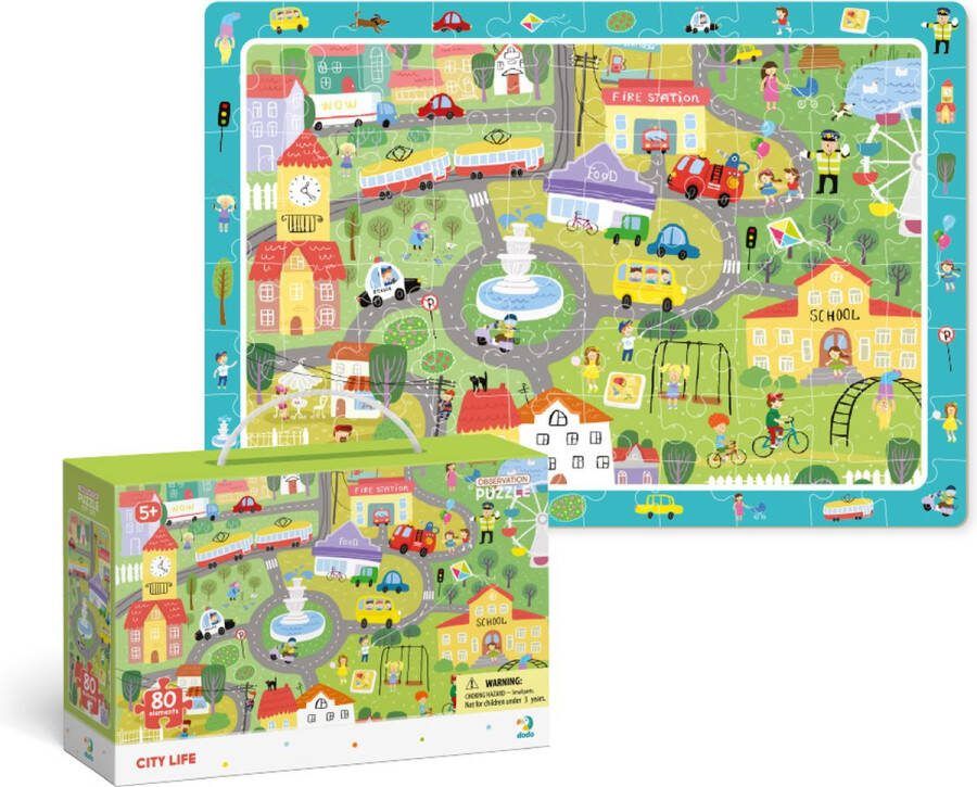 Dodo Toys Zoek Puzzel 5+ -80 stukjes 31x45 cm Legpuzzel Speelgoed voor Kinderen Zoekboek Kinderpuzzel 5 jaar