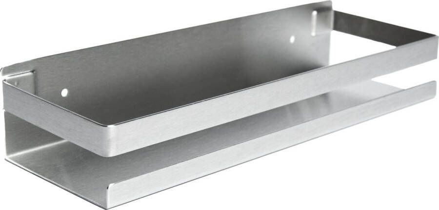 DOESS Keukenrek- Ophangbaar Keukenrek- Kruidenrek-Ophangbaar Kruidenrek- Keukenkast Organiser- Kruidenrek Voor Kruidenpotjes- Rek Voor Zeeppompje- Wandrek- Keuken Organizer-RVS Keukenrek (Zilver 30 CM)
