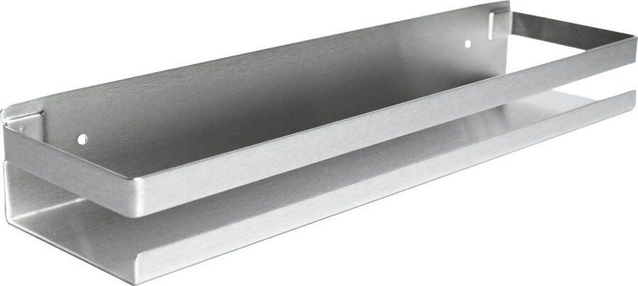 DOESS Keukenrek- Ophangbaar Keukenrek- Kruidenrek-Ophangbaar Kruidenrek- Keukenkast Organiser- Kruidenrek Voor Kruidenpotjes- Rek Voor Zeeppompje- Wandrek- Keuken Organizer-RVS Keukenrek (Zilver 50 CM)