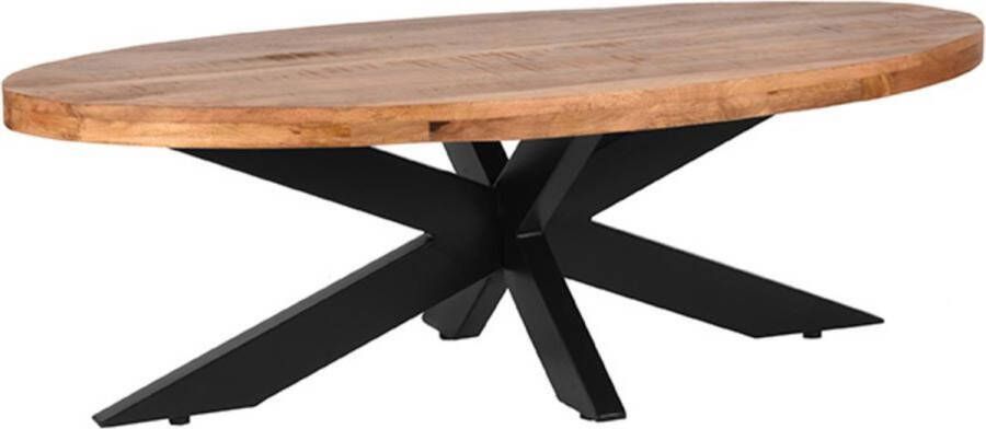 LABEL51 Ovale Salontafel 'Zip' Mangohout 130 x 70cm