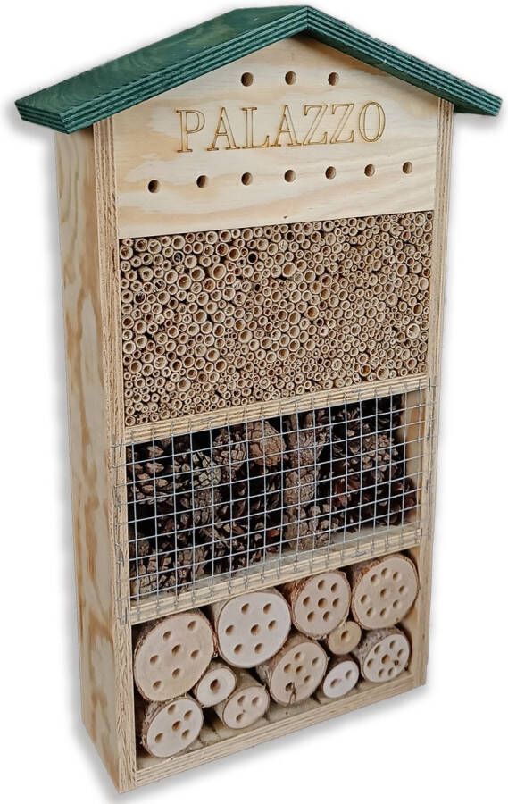 Dokkodo Insectenhotel Palazzo Incl. Insectenboekje Stijlvol Bijenhotel Insektenhotel Groot Insectenhuis