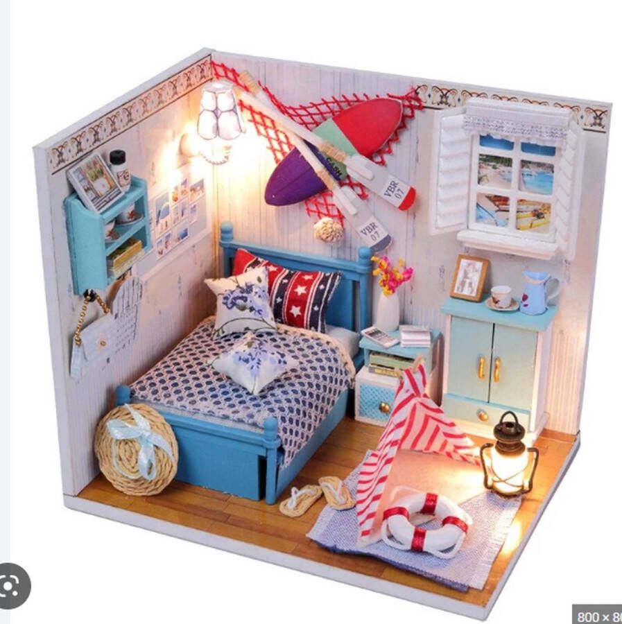Doll House Miniatuurhuisje bouwpakket Miniature huisje Diy dollhouse Brandon's Room