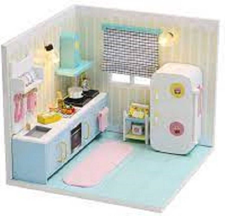 Doll House Miniatuurhuisje bouwpakket Miniature huisje Diy dollhouse Keuken
