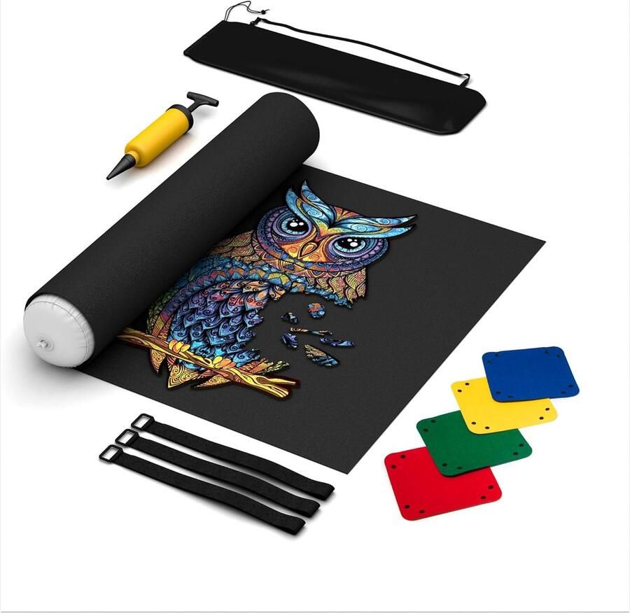 Dolor Stridor 11 Delig Premium Puzzelmat met Tube voor Legpuzzels 500 1000 en 1500 Stukjes 66x115 cm Puzzle Opbergsysteem Puzzelbord Legmat Puzzelrol