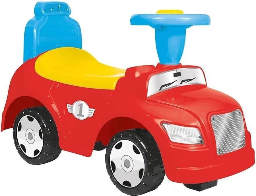 Dolu 2in1 Loopauto + Toeter Rood Geel Blauw
