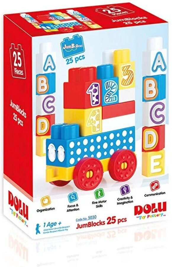 Dolu Blokkentrein met 25 Blokken