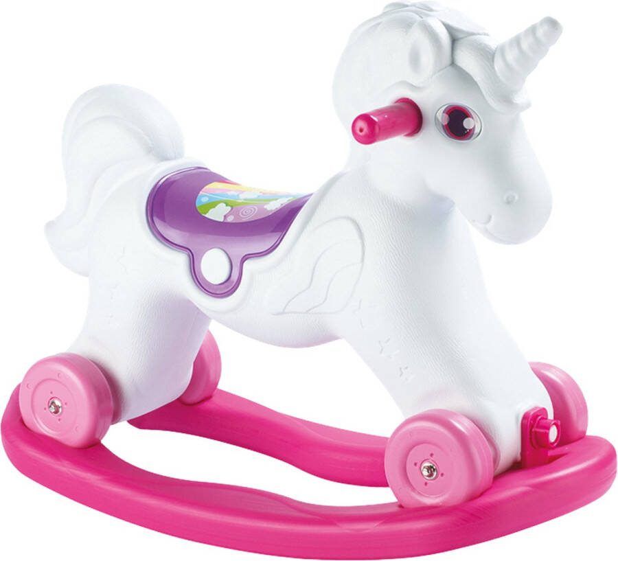 Dolu Unicorn Roze Wit Hobbelpaard 2509