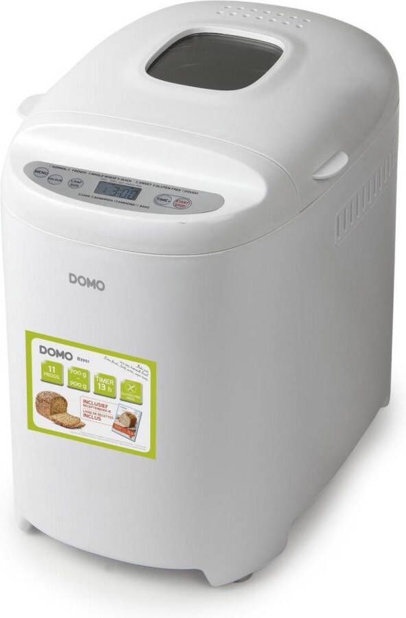 Domo B3951 Broodbakmachine – 11 Programma s – 700-900g – Glutenvrij Programma – Wit