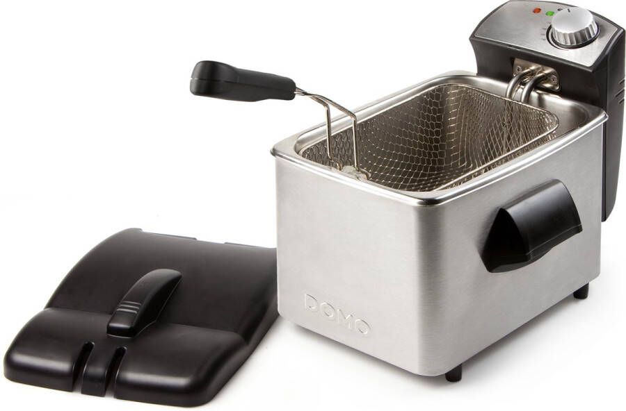 Domo DO458FR Friteuse – Frituurpan 4L – 3000W – RVS Zwart