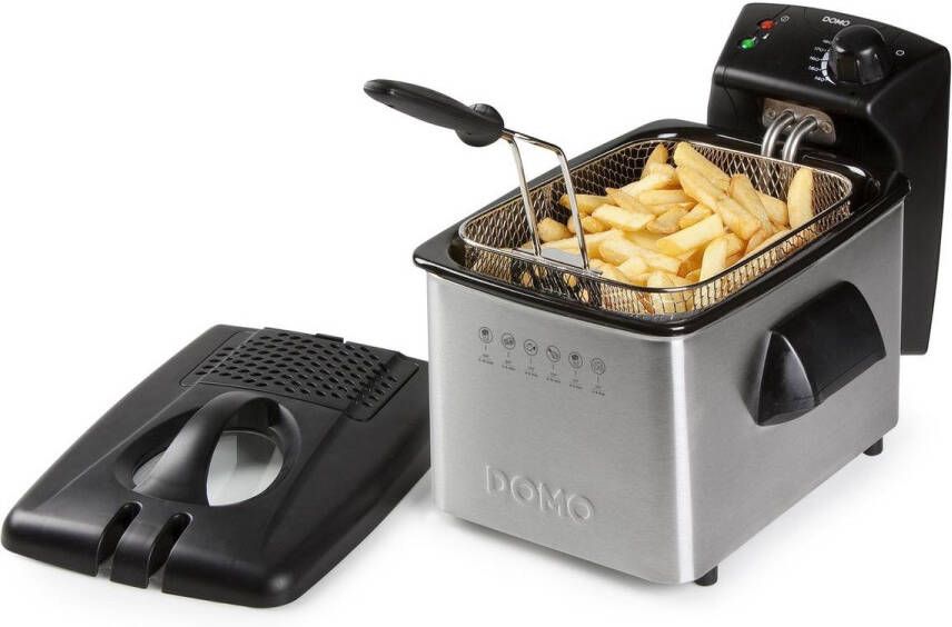 Domo DO464FR Friteuse Frituurpan 3L 2200 W Inox Zwart