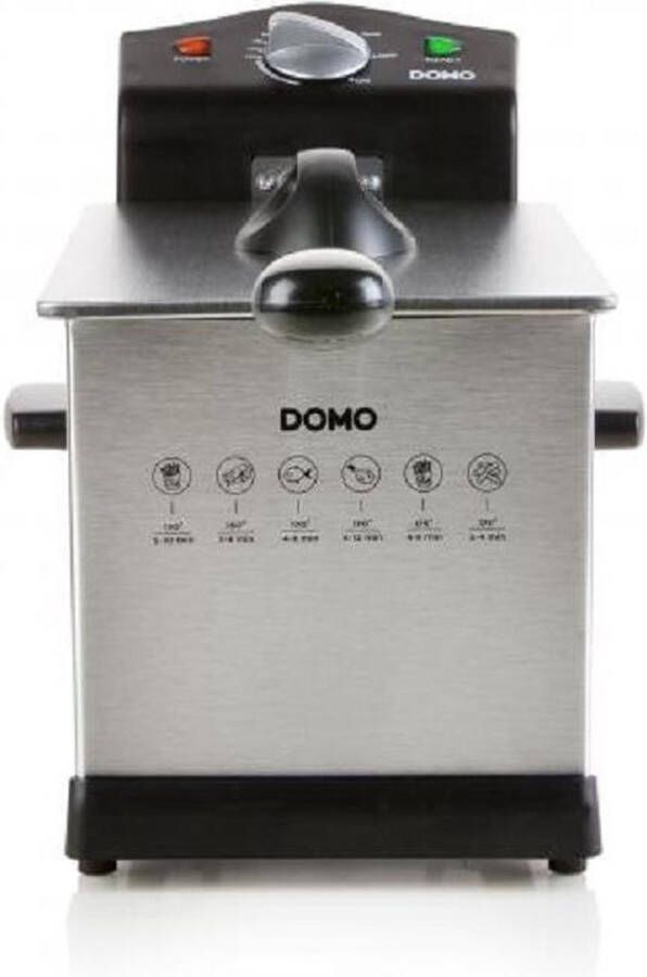 Domo DO514FR Friteuse – Frituurpan 3L – 2000W – RVS Zwart