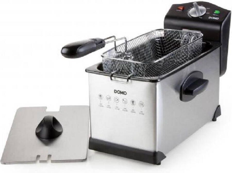 Domo DO514FR Friteuse – Frituurpan 3L – 2000W – RVS Zwart