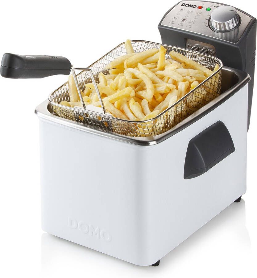Domo DO519FR Friteuse 4 5L Frituurpan 3200W Inox Wit