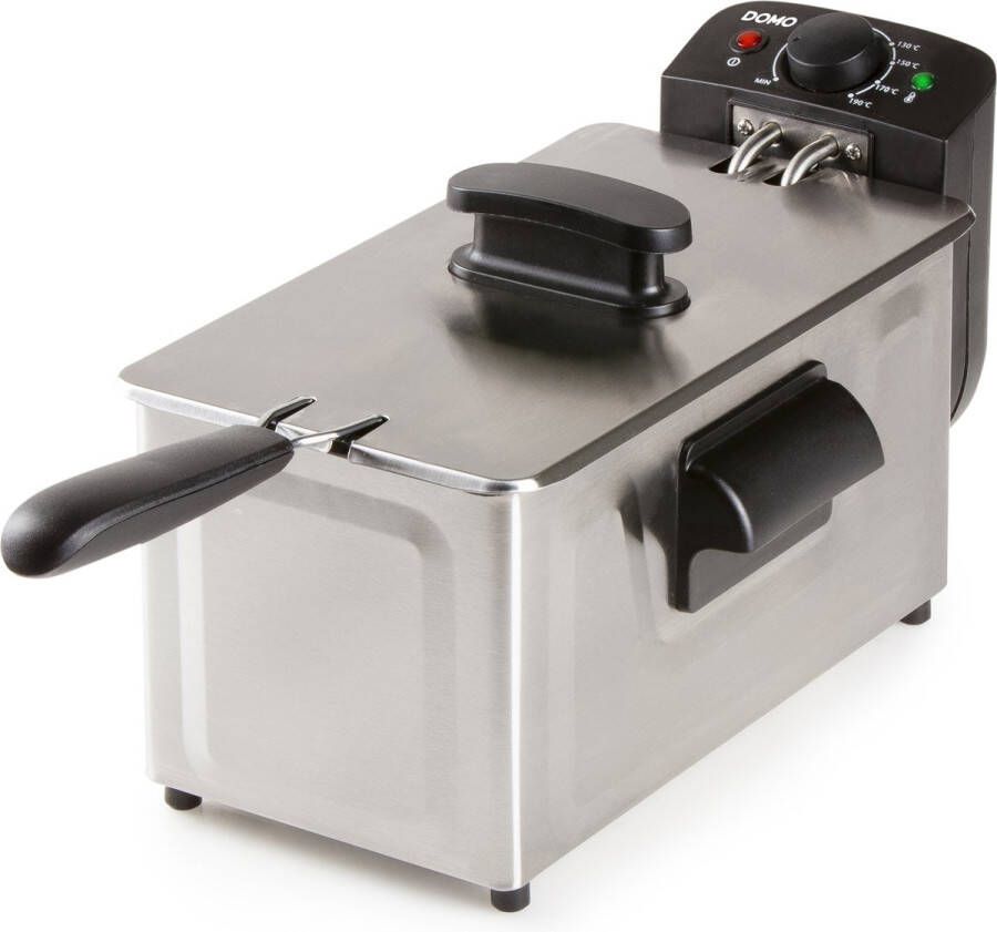 Domo DO535FR- Frituurpan 3L 2200W Koude Zone RVS
