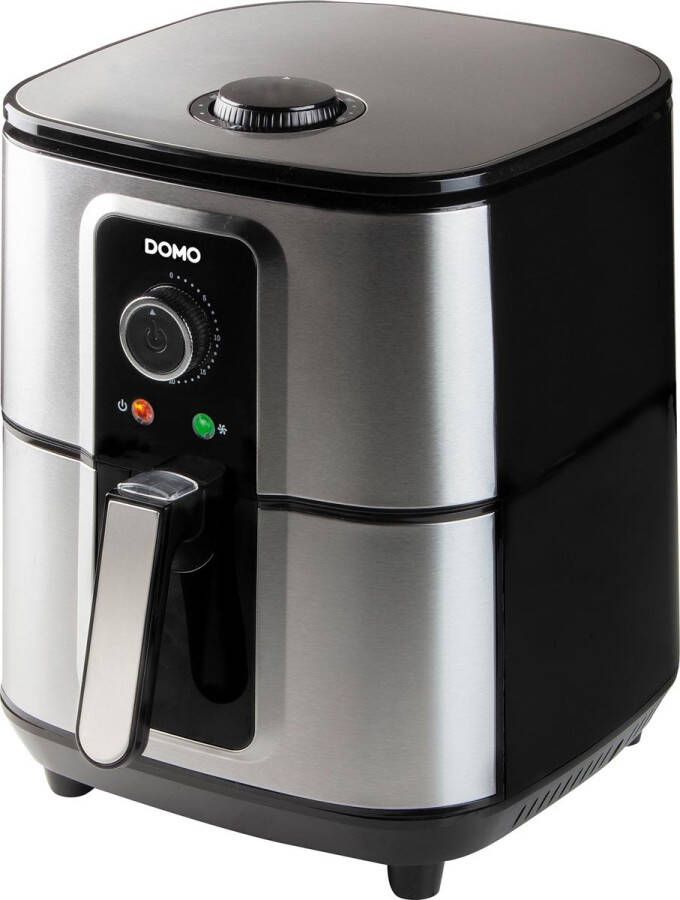 Domo DO536FR Deli-Fryer 5.5L Hetelucht friteuse 1.5kg 80° tot 200°C 30min timer Teflon tank en mand