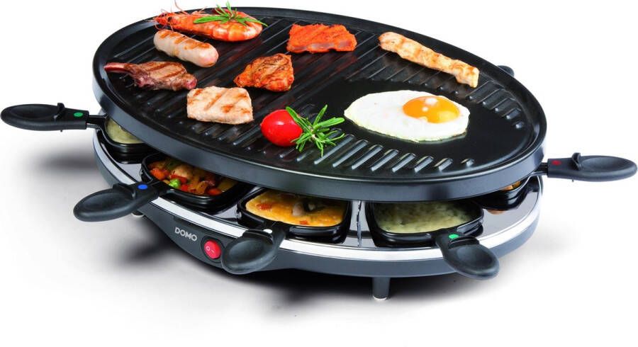 Domo DO9038G Gourmetset Grillplaat Raclette 8 personen