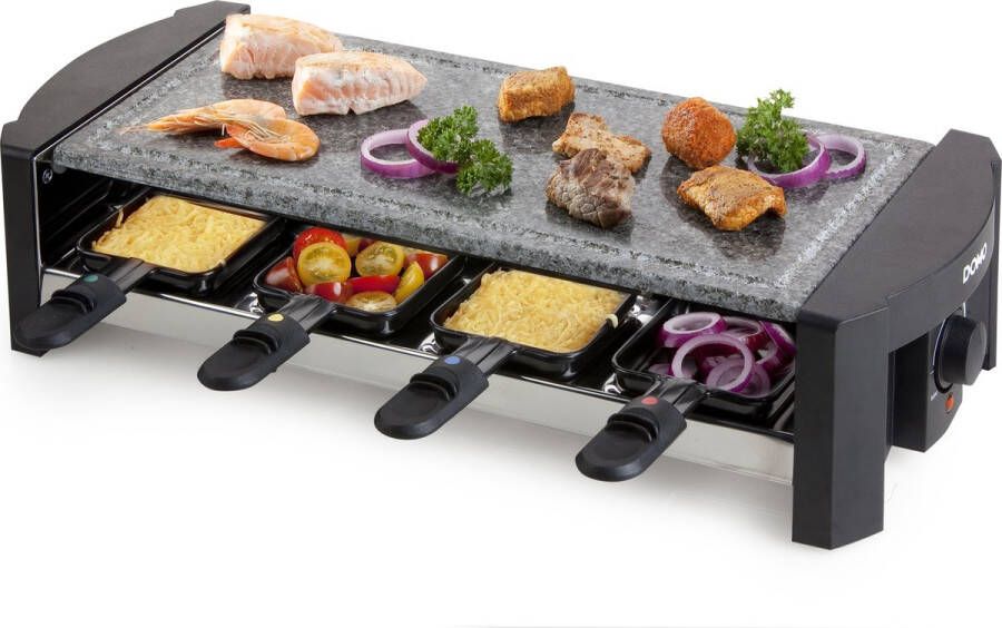 Domo DO9039G Gourmetset Steengrill Raclette 8 personen