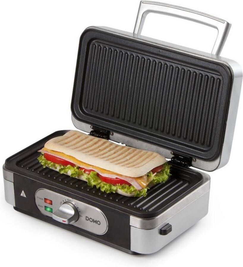 Domo DO9136C Contactgrill Snack maker 3-in-1 Verwisselbare bakplaten voor croque tosti wafel grill