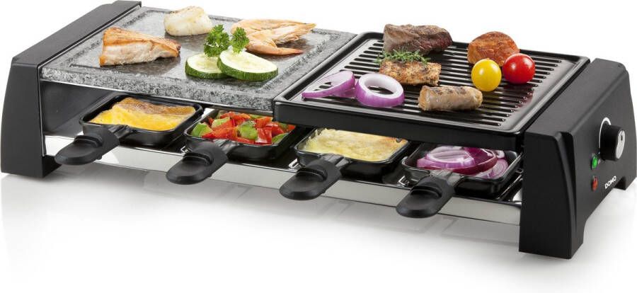 Domo DO9190G Gourmetset Raclette Steengrill 8 personen 1200 W