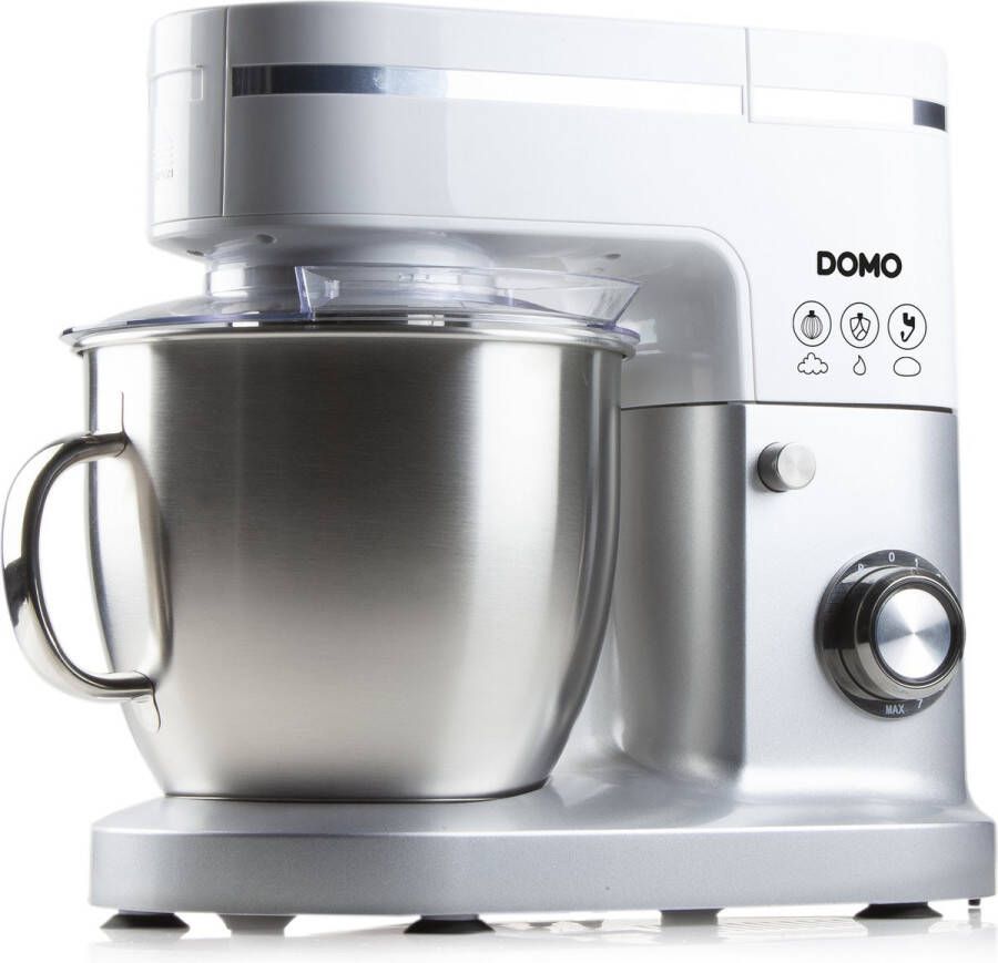 Domo DO9231KR Keukenmachine Keukenrobot 1200W 6L Incl. blender Wit Zilver