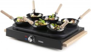 Domo Wok and Hob 6 Crepes Apparaat 2 in 1 6 personen 1000 W Anti -adhesive