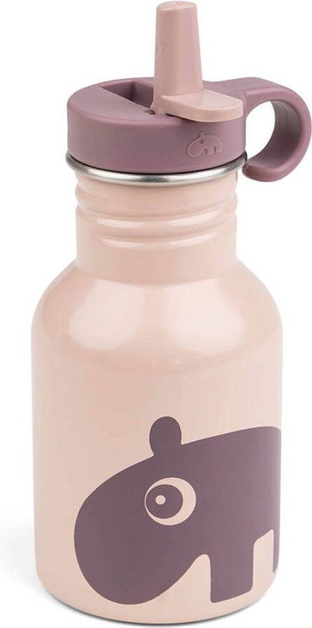 Done By Deer RVS drinkfles ozzo 350 ml roze
