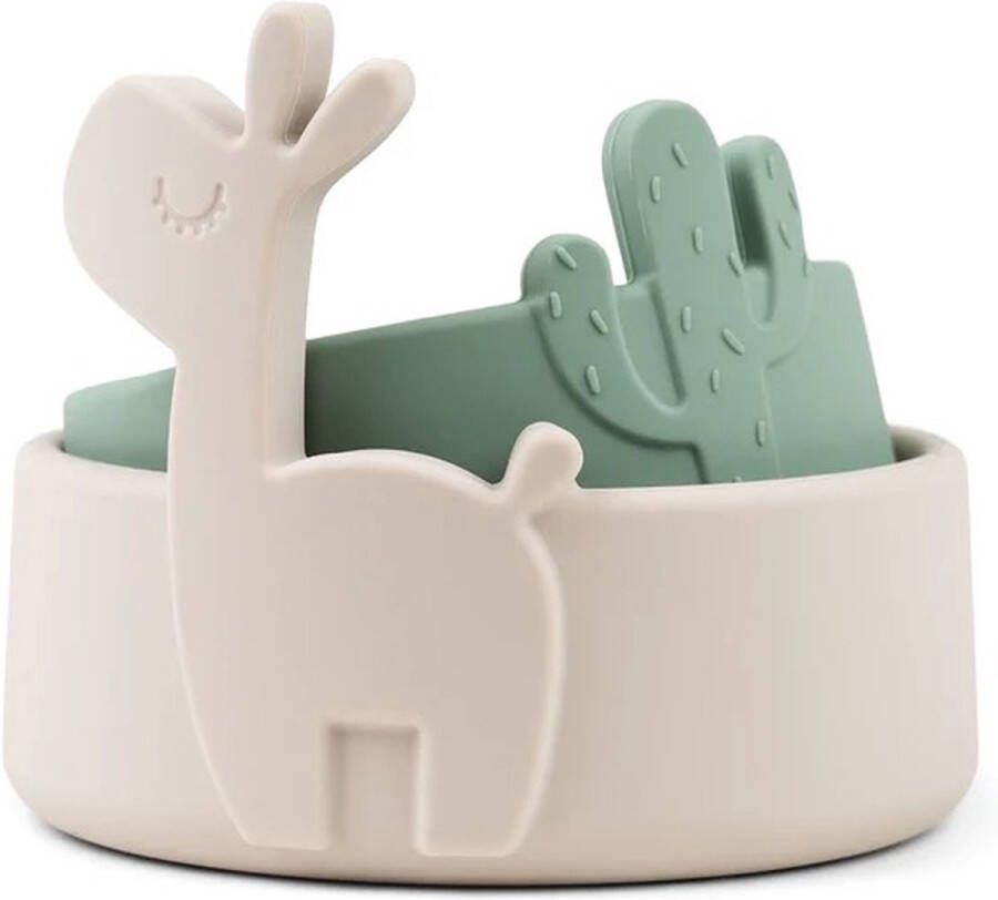 Done By Deer Silicone Bowl Set 2 Lalee Sand Green