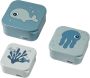 Done by Deer broodtrommel snack box set (3 stuks) Sea friends Blue - Thumbnail 1