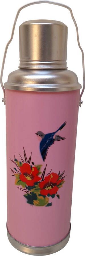 DongDong Chinese Thermoskan 1 2 Liter Roze Vogel dessin