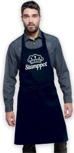 Donkey Designs Keukenschort Chef Stamppot Horecakwaliteit One size Verstelbaar Wasbaar Cadeau BBQ Feest Roze