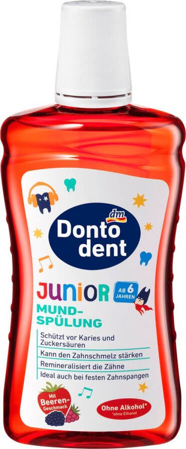 Dontodent Mondwater Junior bessensmaak vanaf 6 jaar 500 ml